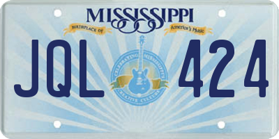 MS license plate JQL424