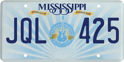 MS license plate JQL425