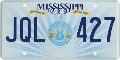 MS license plate JQL427