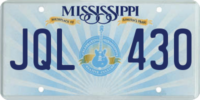 MS license plate JQL430