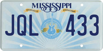 MS license plate JQL433