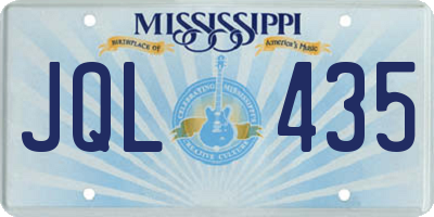 MS license plate JQL435