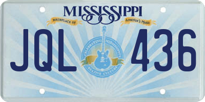 MS license plate JQL436