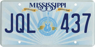 MS license plate JQL437