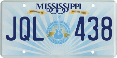 MS license plate JQL438