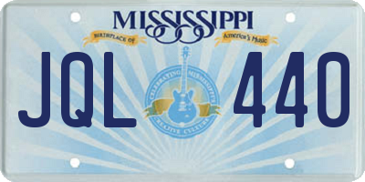 MS license plate JQL440