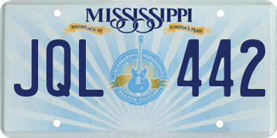 MS license plate JQL442