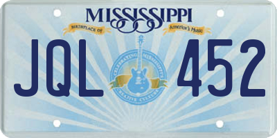 MS license plate JQL452