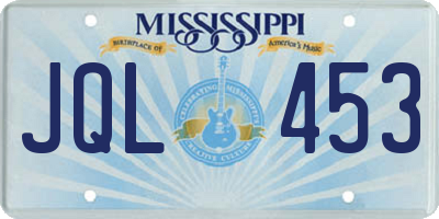 MS license plate JQL453