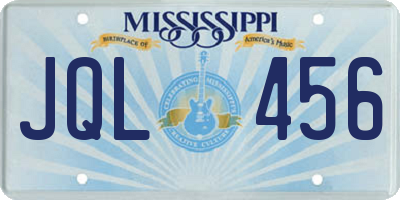 MS license plate JQL456