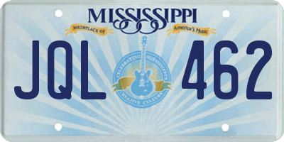 MS license plate JQL462
