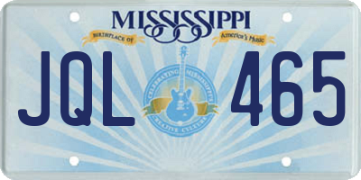 MS license plate JQL465