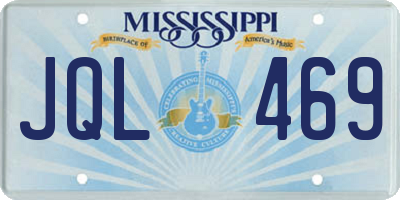 MS license plate JQL469