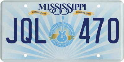 MS license plate JQL470