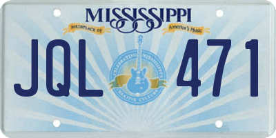 MS license plate JQL471