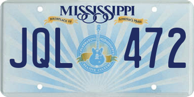 MS license plate JQL472
