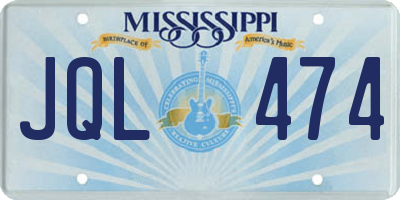 MS license plate JQL474