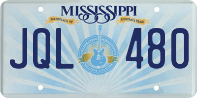 MS license plate JQL480