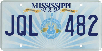 MS license plate JQL482