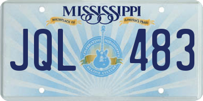 MS license plate JQL483