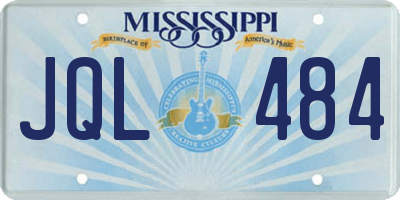 MS license plate JQL484