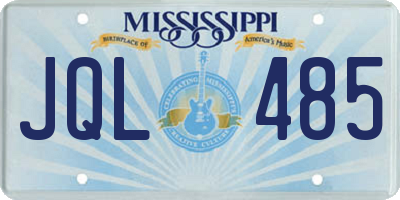 MS license plate JQL485