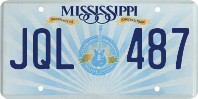 MS license plate JQL487