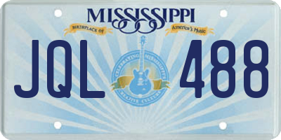 MS license plate JQL488