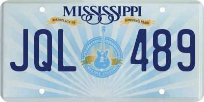 MS license plate JQL489