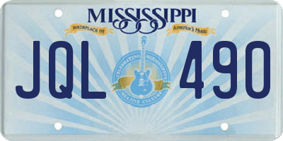 MS license plate JQL490