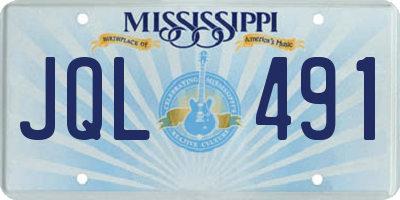 MS license plate JQL491