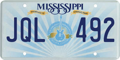 MS license plate JQL492