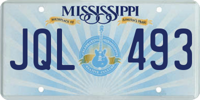 MS license plate JQL493