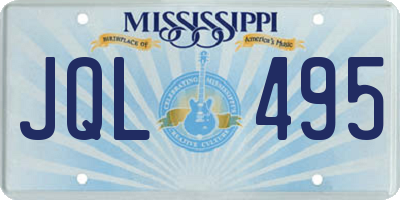 MS license plate JQL495