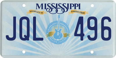 MS license plate JQL496