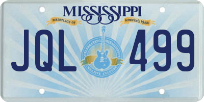 MS license plate JQL499