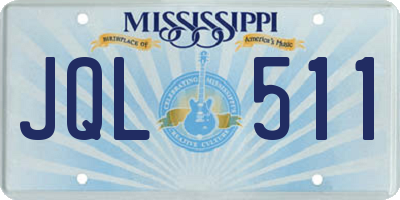 MS license plate JQL511