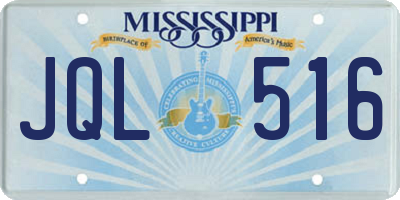MS license plate JQL516
