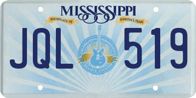 MS license plate JQL519
