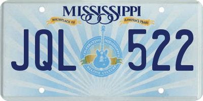 MS license plate JQL522