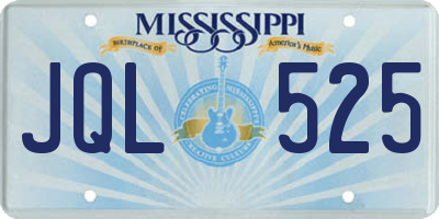 MS license plate JQL525