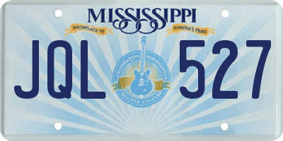 MS license plate JQL527