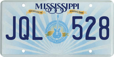 MS license plate JQL528