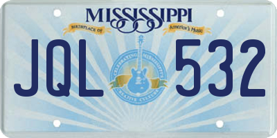 MS license plate JQL532