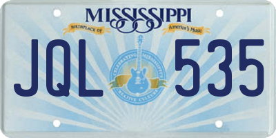 MS license plate JQL535