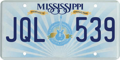 MS license plate JQL539