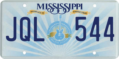MS license plate JQL544