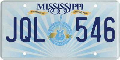 MS license plate JQL546
