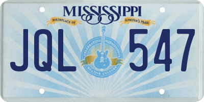 MS license plate JQL547