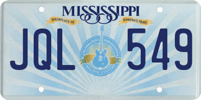 MS license plate JQL549